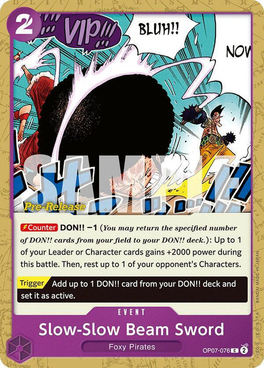 Slow-Slow Beam Sword [OP07-076] OP07 500 Years in the Future - Pre-release Pack