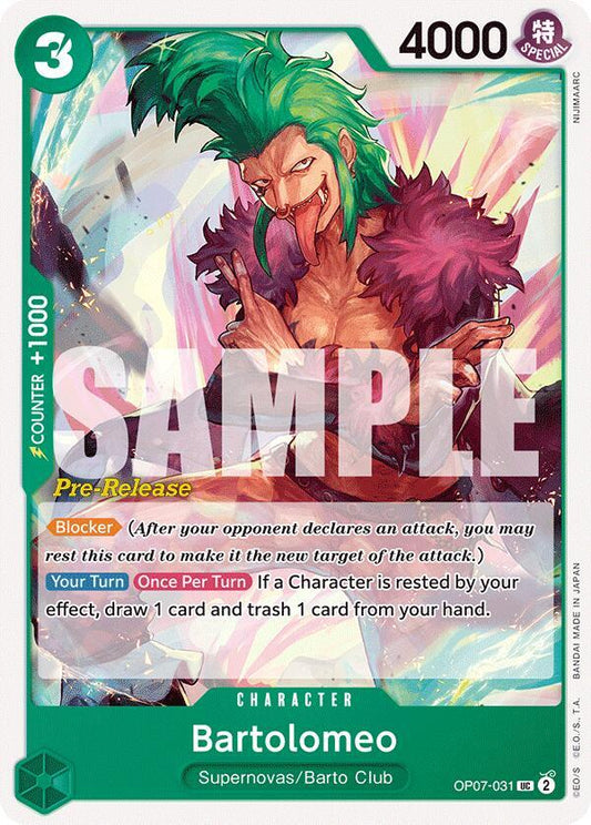 Bartolomeo [OP07-031] OP07 500 Years in the Future - Pre-release Pack