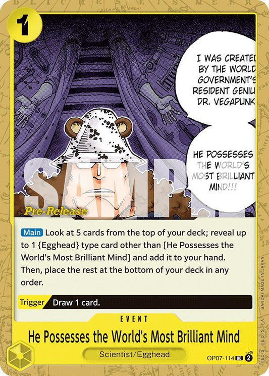 He Possesses the World's Most Brilliant Mind [OP07-114] OP07 500 Years in the Future - Pre-release Pack