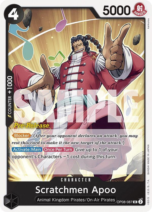 Scratchmen Apoo [OP08-087] OP08 Two Legends - Pre-release Pack
