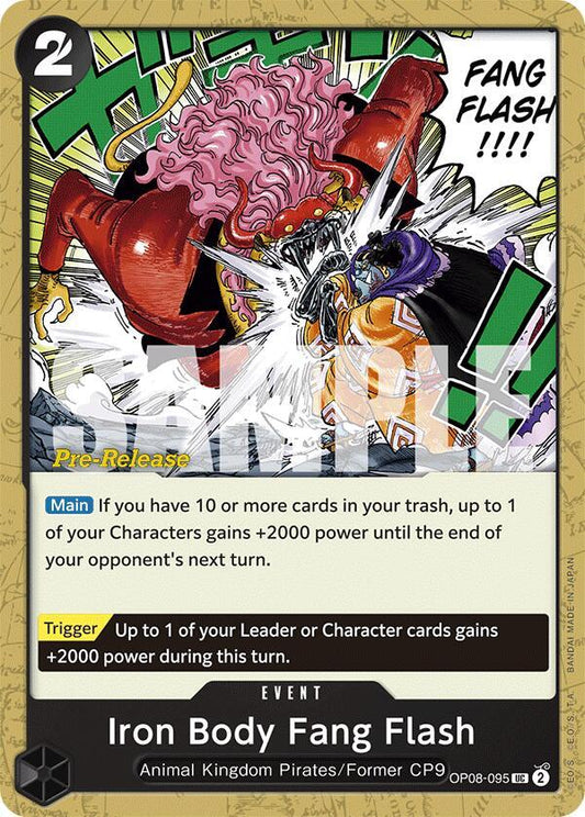 Iron Body Fang Flash [OP08-095] OP08 Two Legends - Pre-release Pack