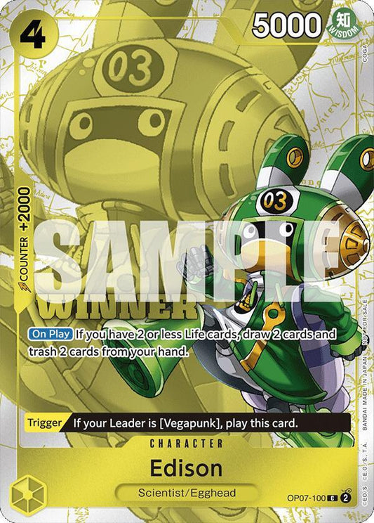 Edison [OP07-100] Tournament Pack 2024 Oct-Dec Winner