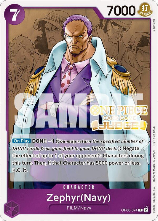 Zephyr(Navy) [OP06-074] Judge Pack Vol. 4