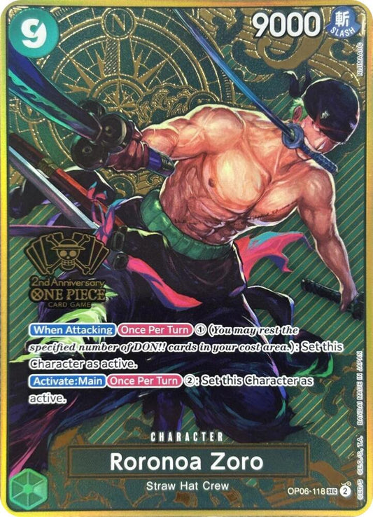 Roronoa Zoro [OP06-118] Premium Card Collection - 2st Anniversary JP