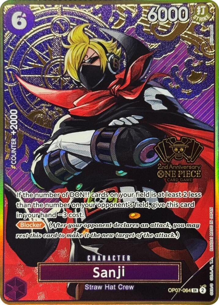 Sanji [OP07-064] Premium Card Collection - 2st Anniversary JP