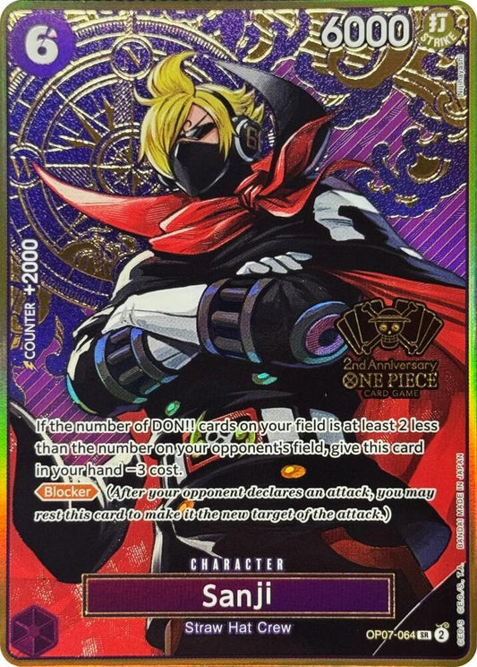 Sanji [OP07-064] Premium Card Collection - 2st Anniversary JP