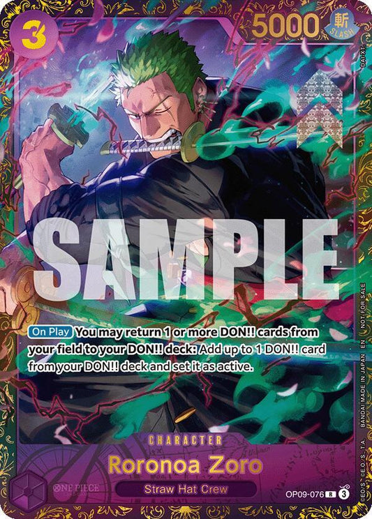 Roronoa Zoro [OP09-076] Championship 2025 Season 1 Top Prize Pack