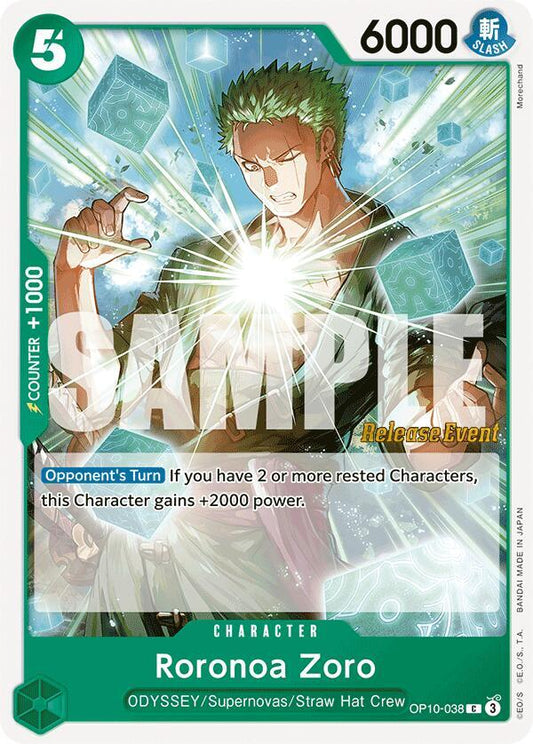 Roronoa Zoro [OP10-038] OP10 Royal Blood - Pre-release Pack