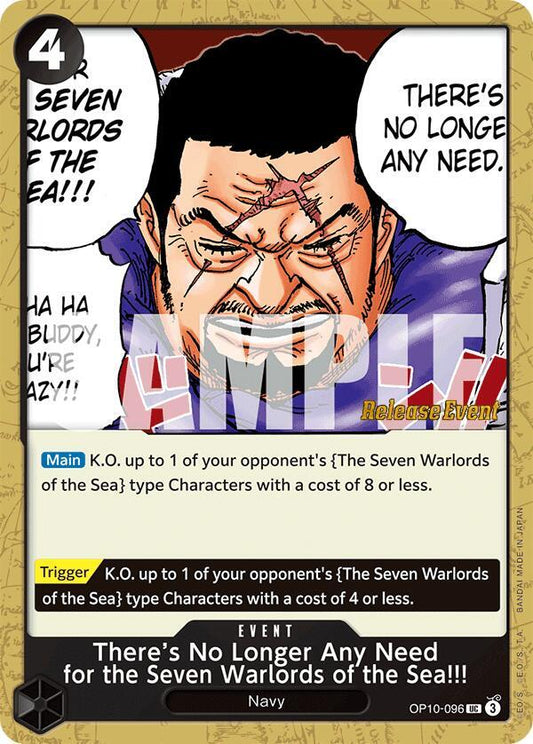There's No Longer Any Need for the Seven Warlords of the Sea!!! [OP10-096] OP10 Royal Blood - Pre-release Pack
