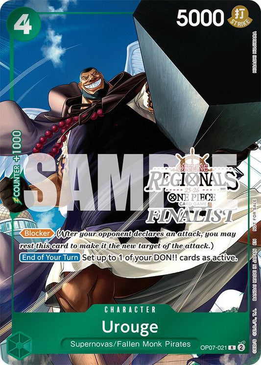 Urouge [OP07-021] Offline Regionals 2025 Season 1 Finalist Pack