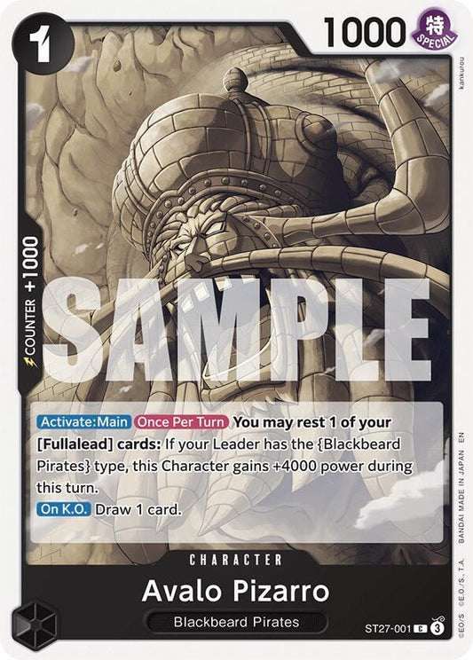 Avalo Pizarro [ST27-001] Starter Deck 27 - BLACK Marshall.D.Teach