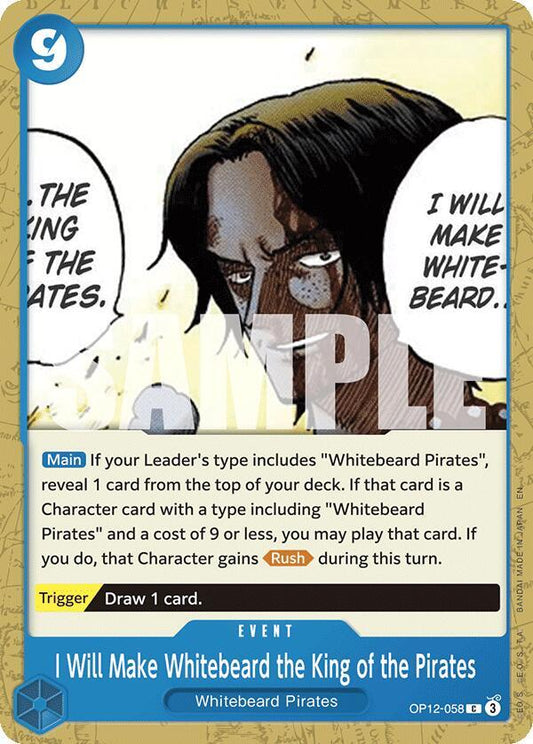 I Will Make Whitebeard the King of the Pirates [OP12-058] OP12 Legacy of the Master