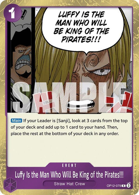 Luffy Is the Man Who Will Become the King of the Pirates!!! [OP12-079] OP12 Legacy of the Master
