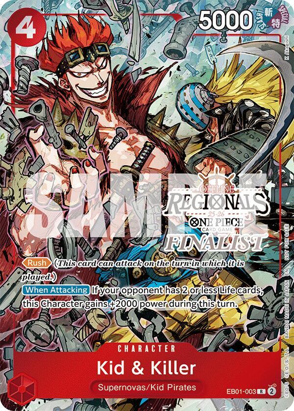 Kid & Killer EB01-003 Offline Regional Finalist Card Set 2025 Vol.2
