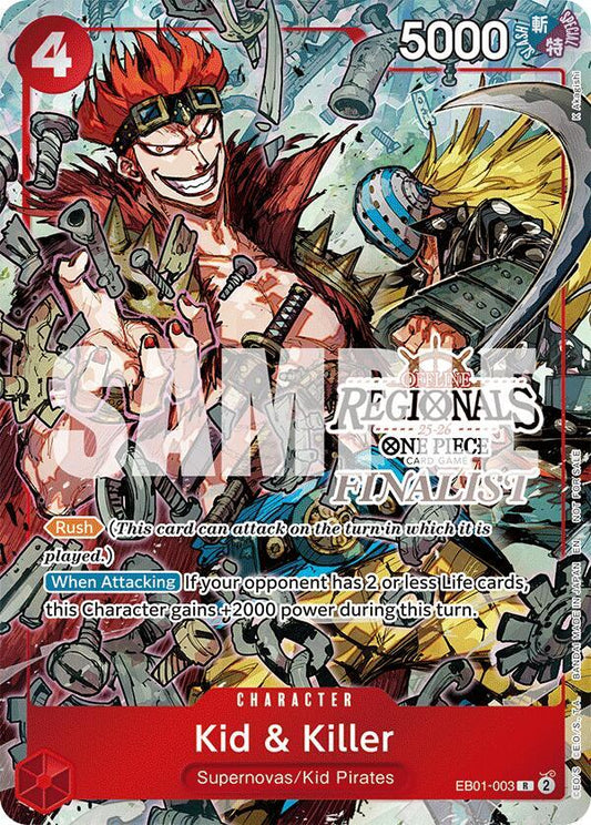 Kid & Killer EB01-003 Offline Regional Finalist Card Set 2025 Vol.2