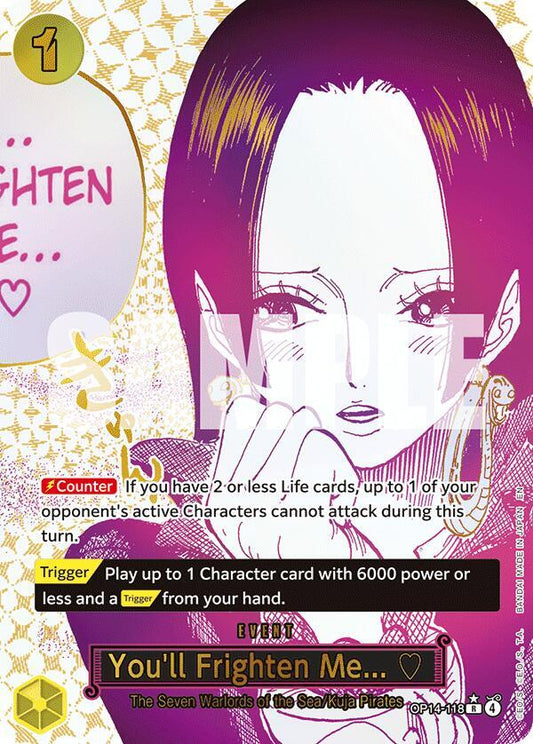 You'll Frighten Me... (Alternate Art) - The Azure Sea's Seven (OP14)