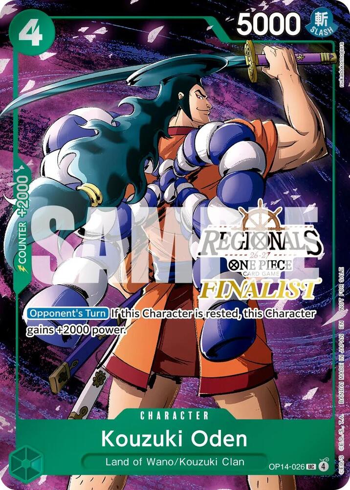 Kouzuki Oden [OP14-026] Regionals Finalist Card Set 26-27 Vol.2