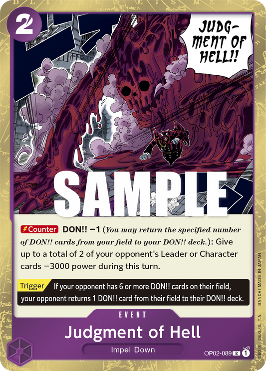 Judgement of Hell [OP02-089] OP02 - Paramount War