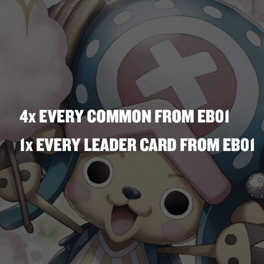 Playset of every EB01 common, and one of each Leader card from EB01
