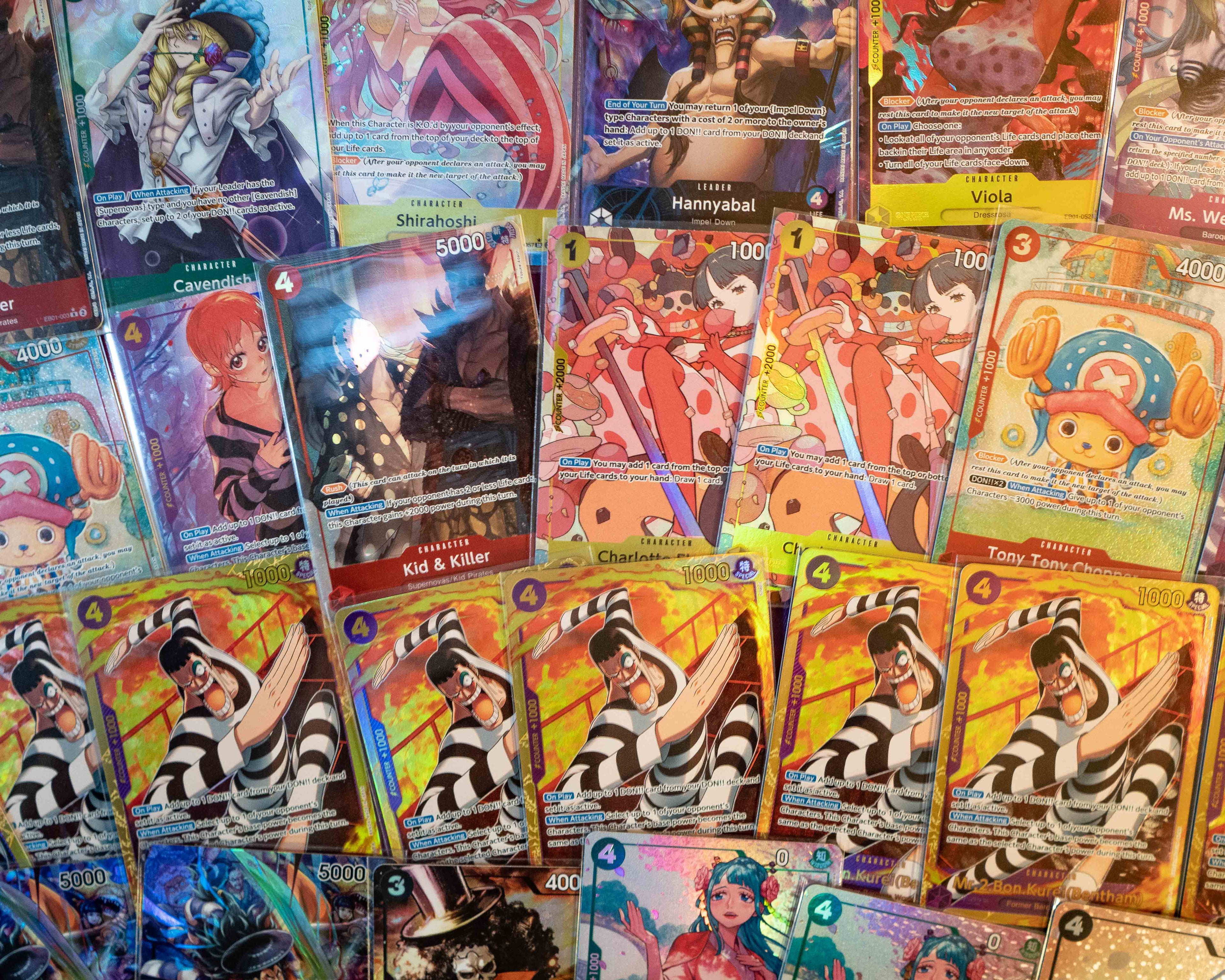 collection of trading cards