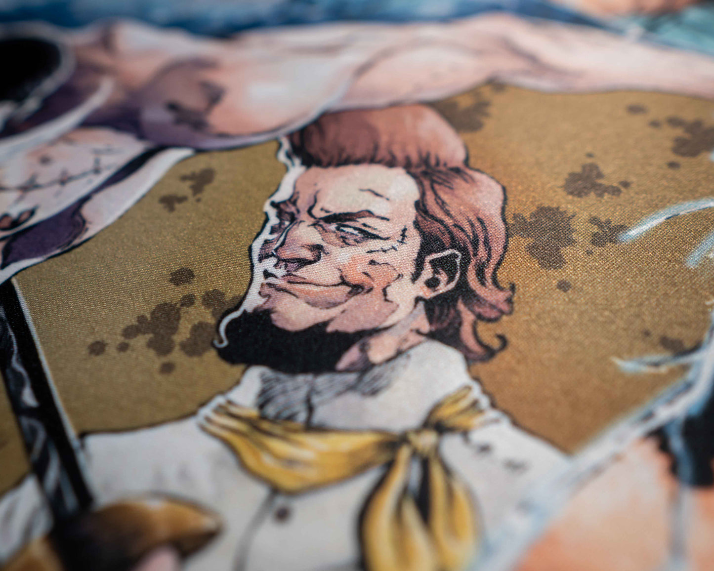 close up image of a character with a smile, looking confident