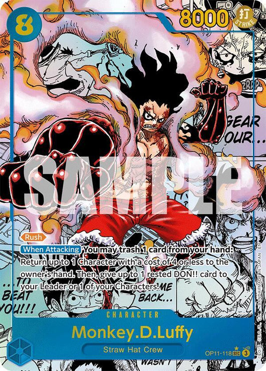 Monkey.D.Luffy (118) (Manga Rare) - A Fist of Divine Speed (OP11)