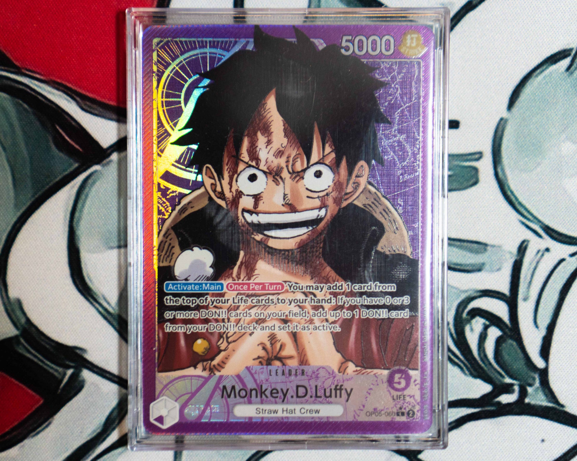 one piece card display case Luffy Purple Leader ST-10 002